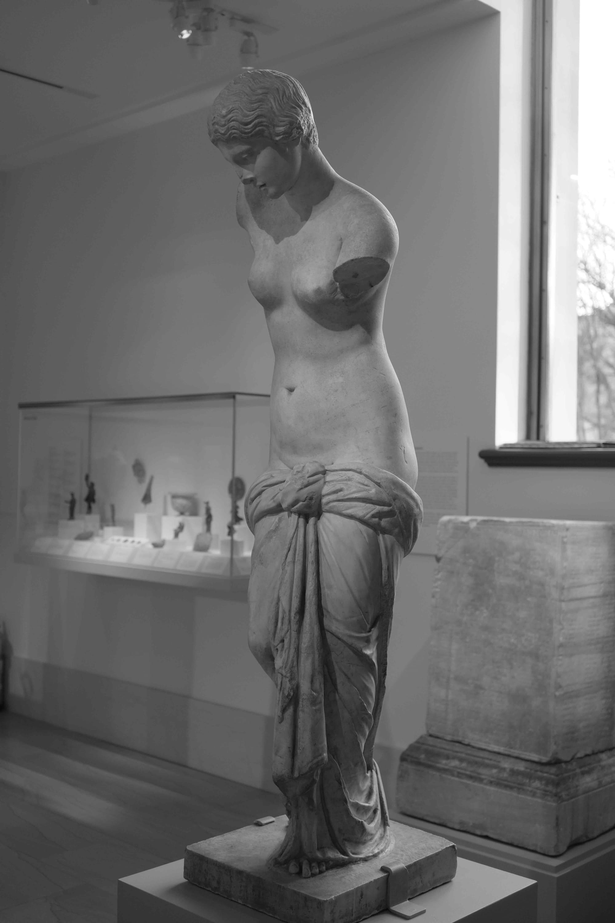 Marble statue of Venus emerging from her bath